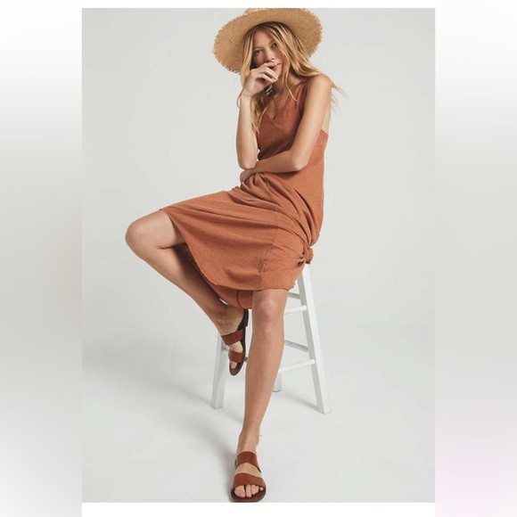 Z SUPPLY REVERIE MIDI DRESS - VINTAGE BROWN - Picture 5 of 5
